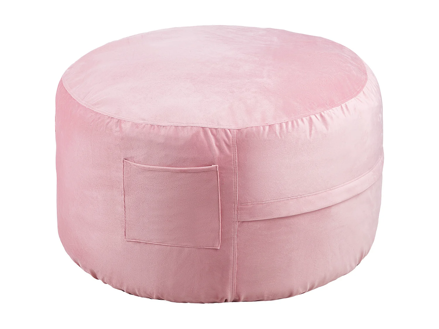 Pouf Rond SucceBuy , 90 cm de Diamètre, Housse Amovible et Lavable, Mousse à Mémoire de Forme 25D, Velours Hollandais Doux, Chambre/Salle de Jeux, Rose