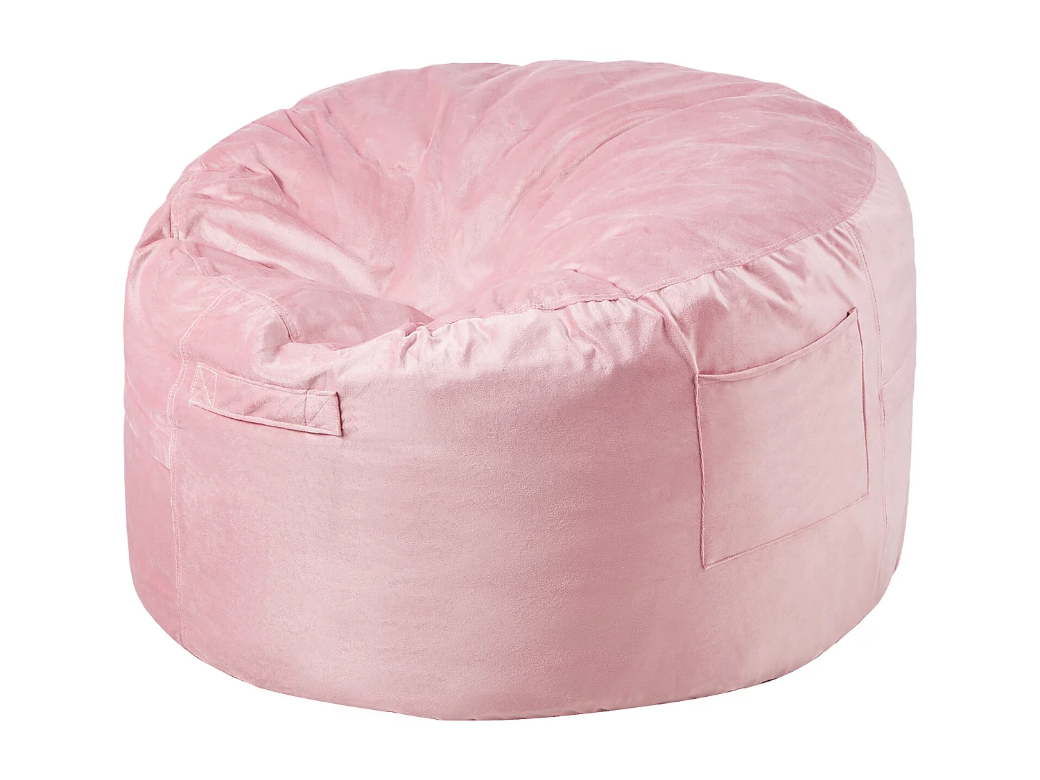 Pouf Rond SucceBuy , 90 cm de Diamètre, Housse Amovible et Lavable, Mousse à Mémoire de Forme 25D, Velours Hollandais Doux, Chambre/Salle de Jeux, Rose
