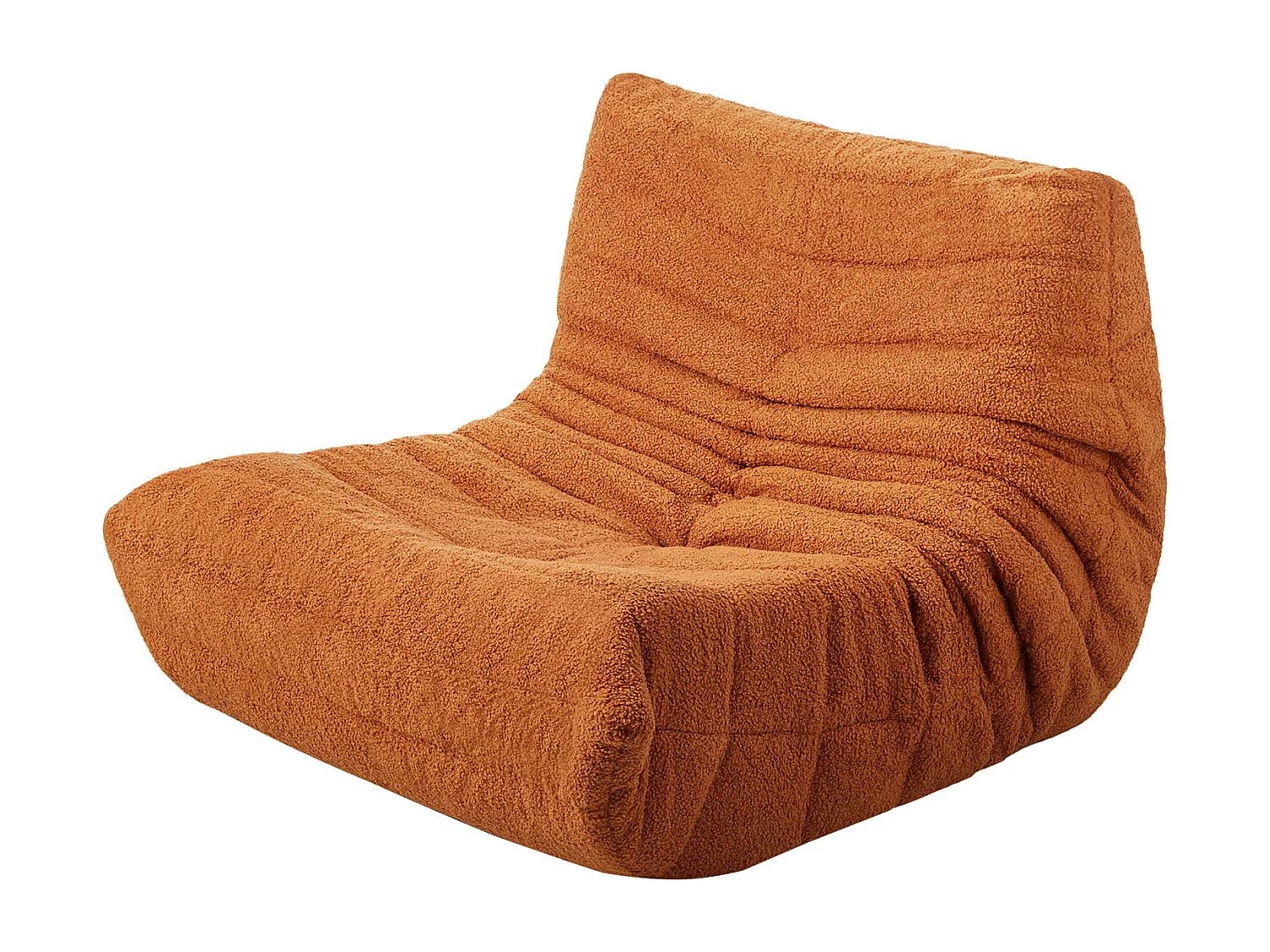 Pouf en L SucceBuy, Mousse à Mémoire de Forme 25D, Accoudoirs Souples Poche de Rangement, Housse en Velours Teddy, Marron
