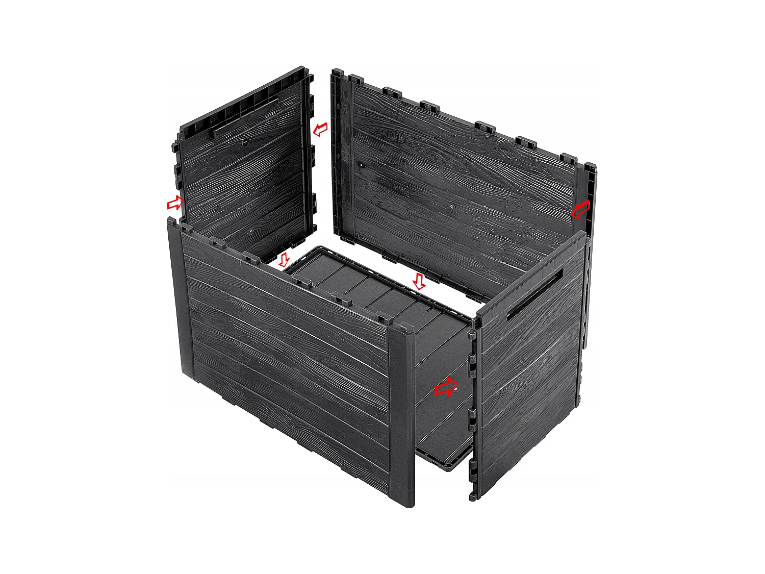 KADAX Skrzynia ogrodowa Grewena 190L, antracyt