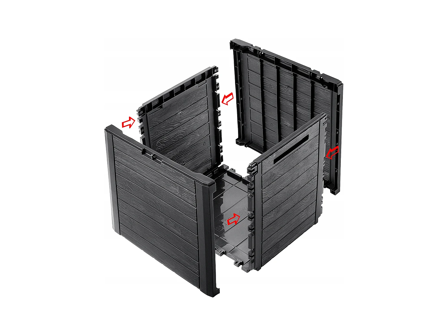 KADAX Skrzynia ogrodowa Grewena 140L, antracyt