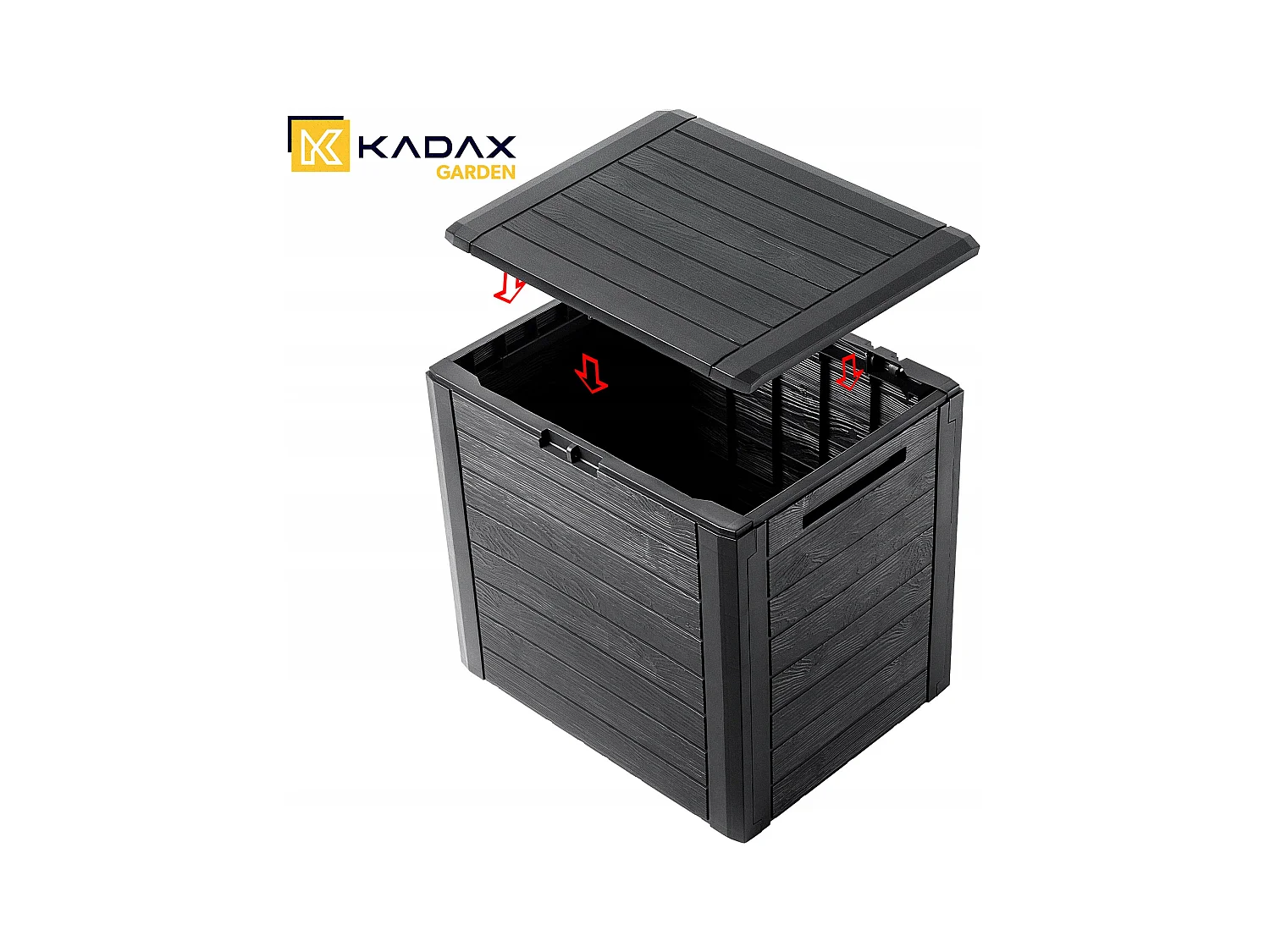 KADAX Skrzynia ogrodowa Grewena 140L, antracyt