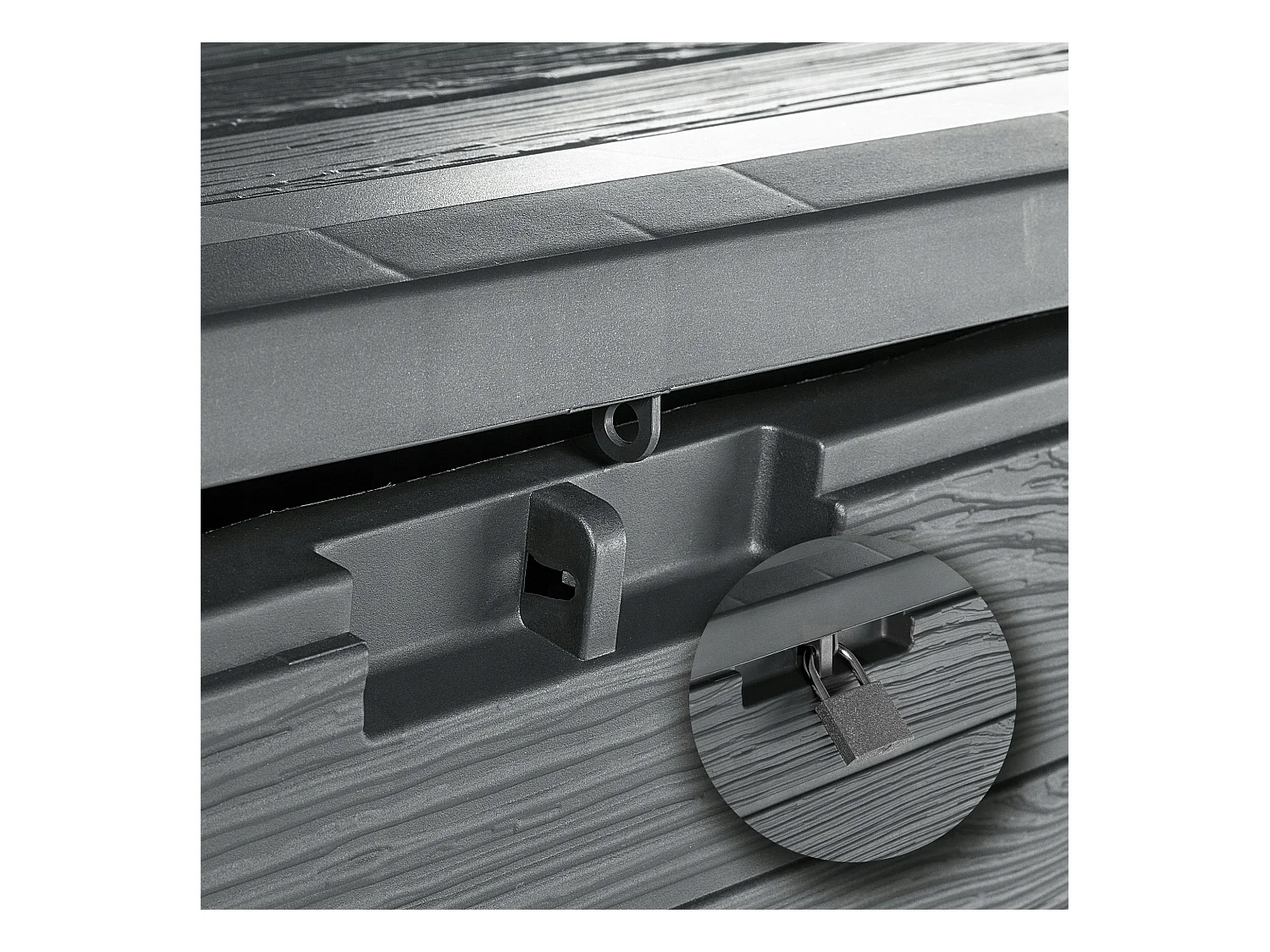 KADAX Skrzynia ogrodowa Grewena 140L, antracyt