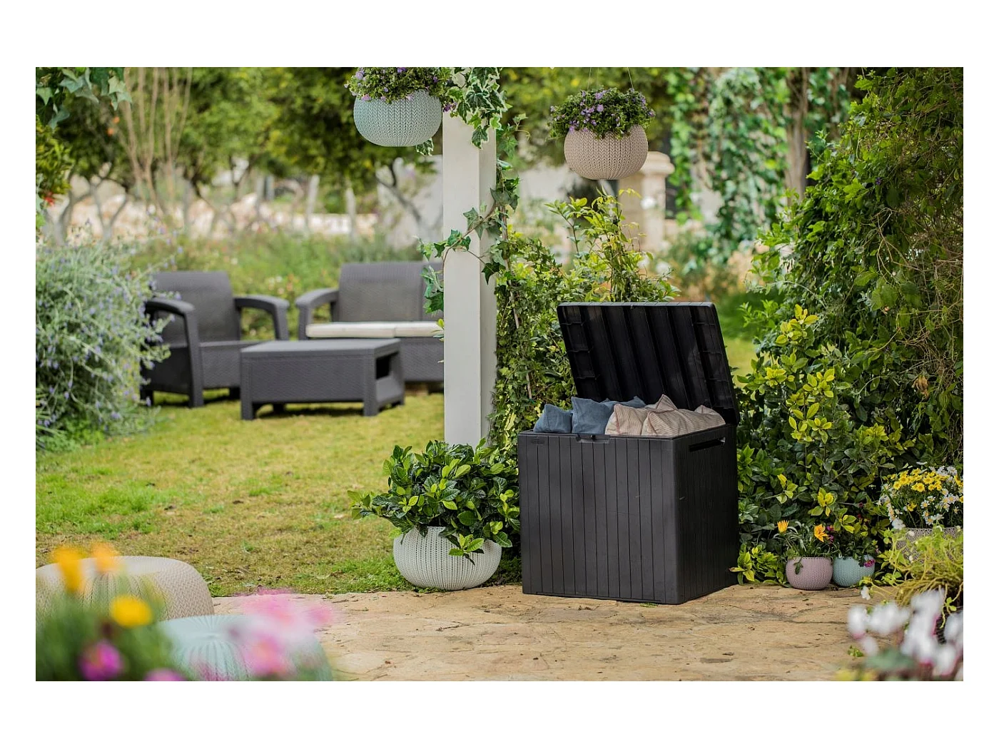 Skrzynia ogrodowa Keter City Storage 113L, brąz