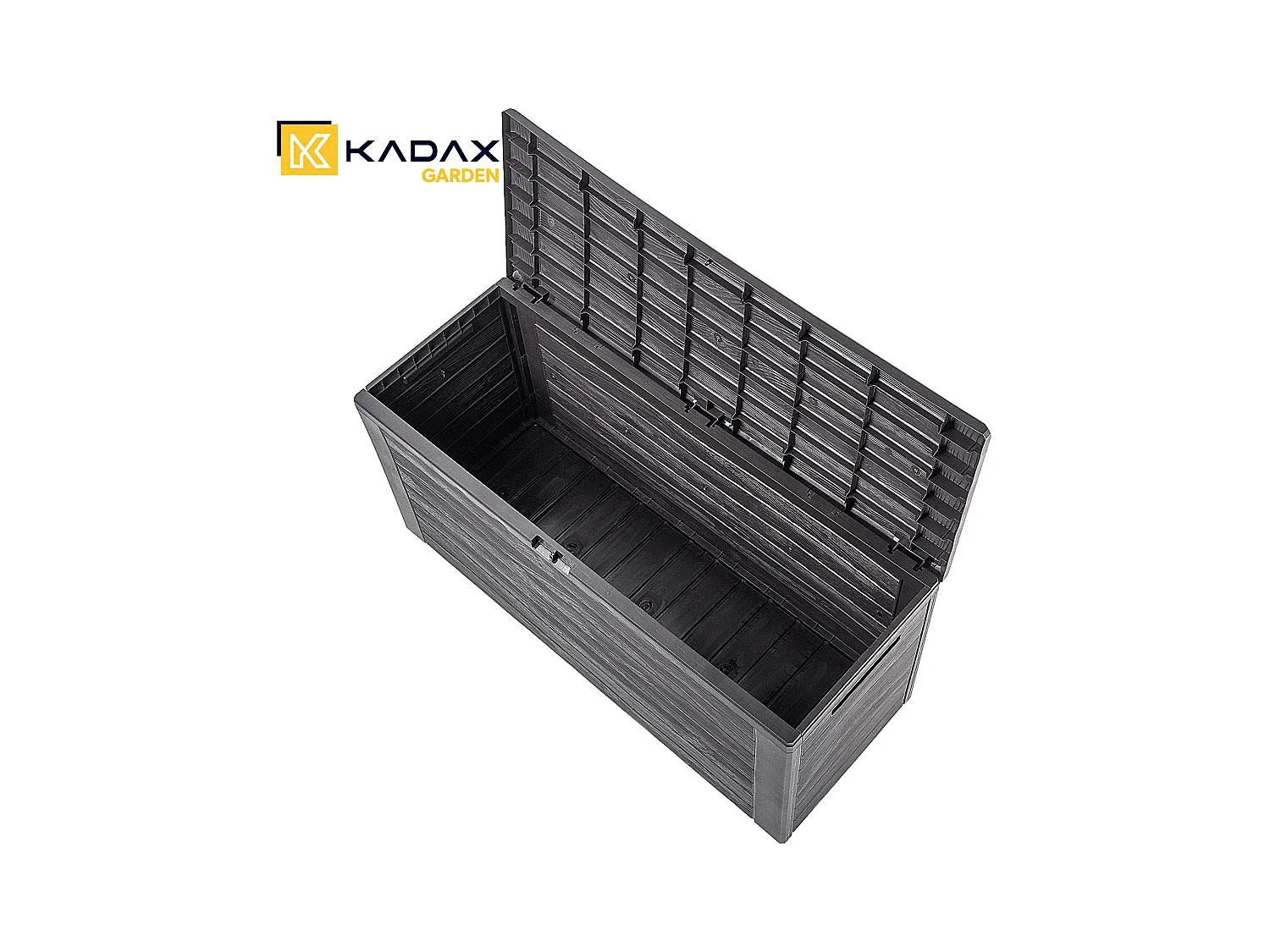 KADAX Baule da giardino per balcone 280 l per giardino balcone terrazza marrone