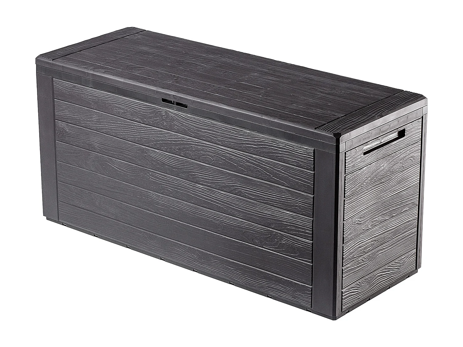 Coffre de jardin KADAX, coffre de rangement en plastique, coffre de jardin pour ranger coussins, jouets pour enfants et coussins d'assise (280 litres, marron foncé)