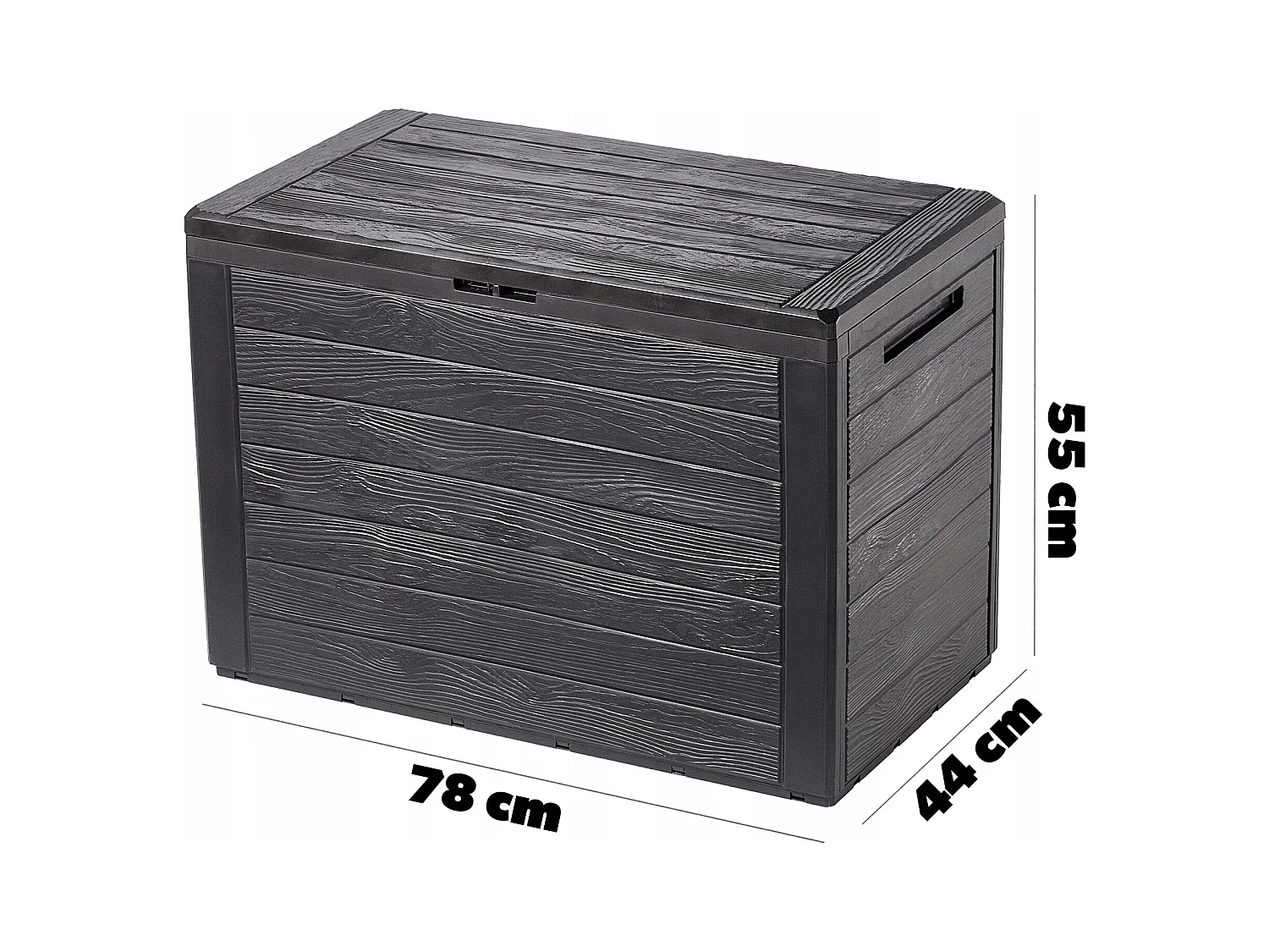 KADAX Skrzynia ogrodowa Grewena 190L, ciemny brąz