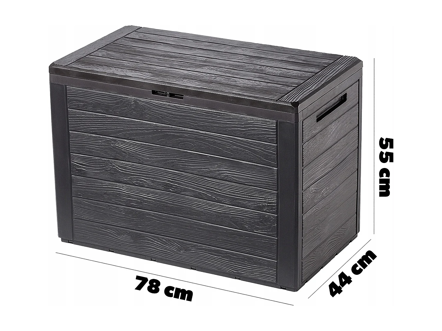 KADAX Skrzynia ogrodowa Grewena 190L, ciemny brąz