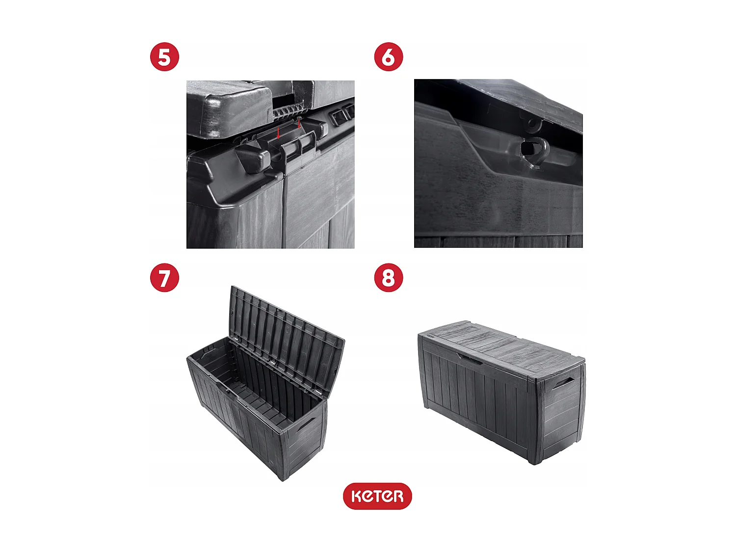 KETER 270L Gartenbox Hollywood Balkonbox