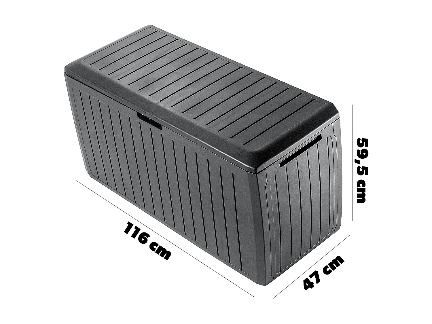 Cômoda KADAX para Varanda e Jardim 290 L para Jardim, Varanda, Terraço, Antracite