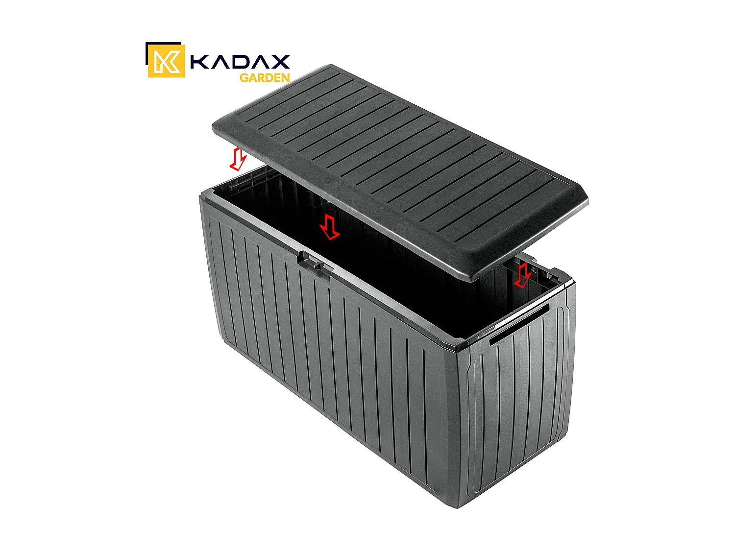 Cômoda KADAX para Varanda e Jardim 290 L para Jardim, Varanda, Terraço, Antracite