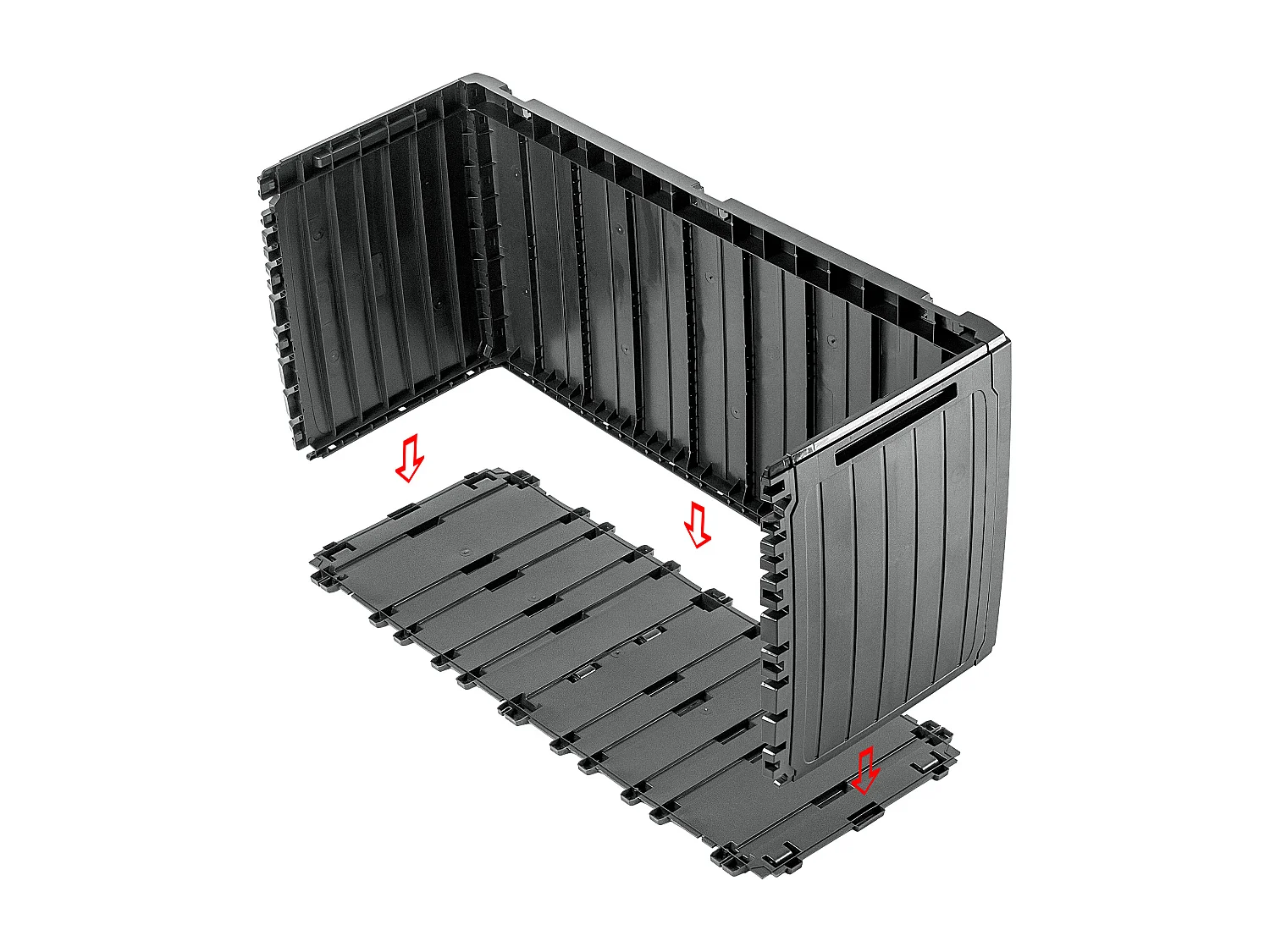 Cômoda KADAX para Varanda e Jardim 290 L para Jardim, Varanda, Terraço, Antracite