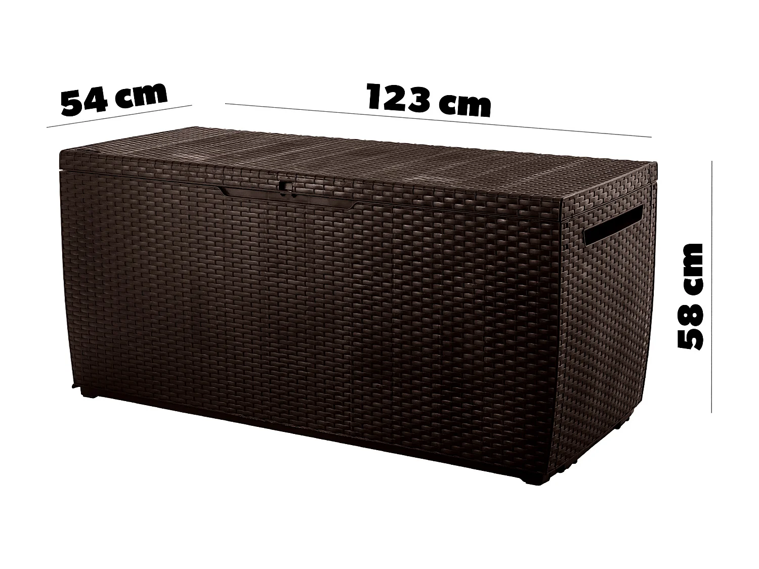 Panier Keter S14647140, 123 x 53,5 x 57 cm, marron