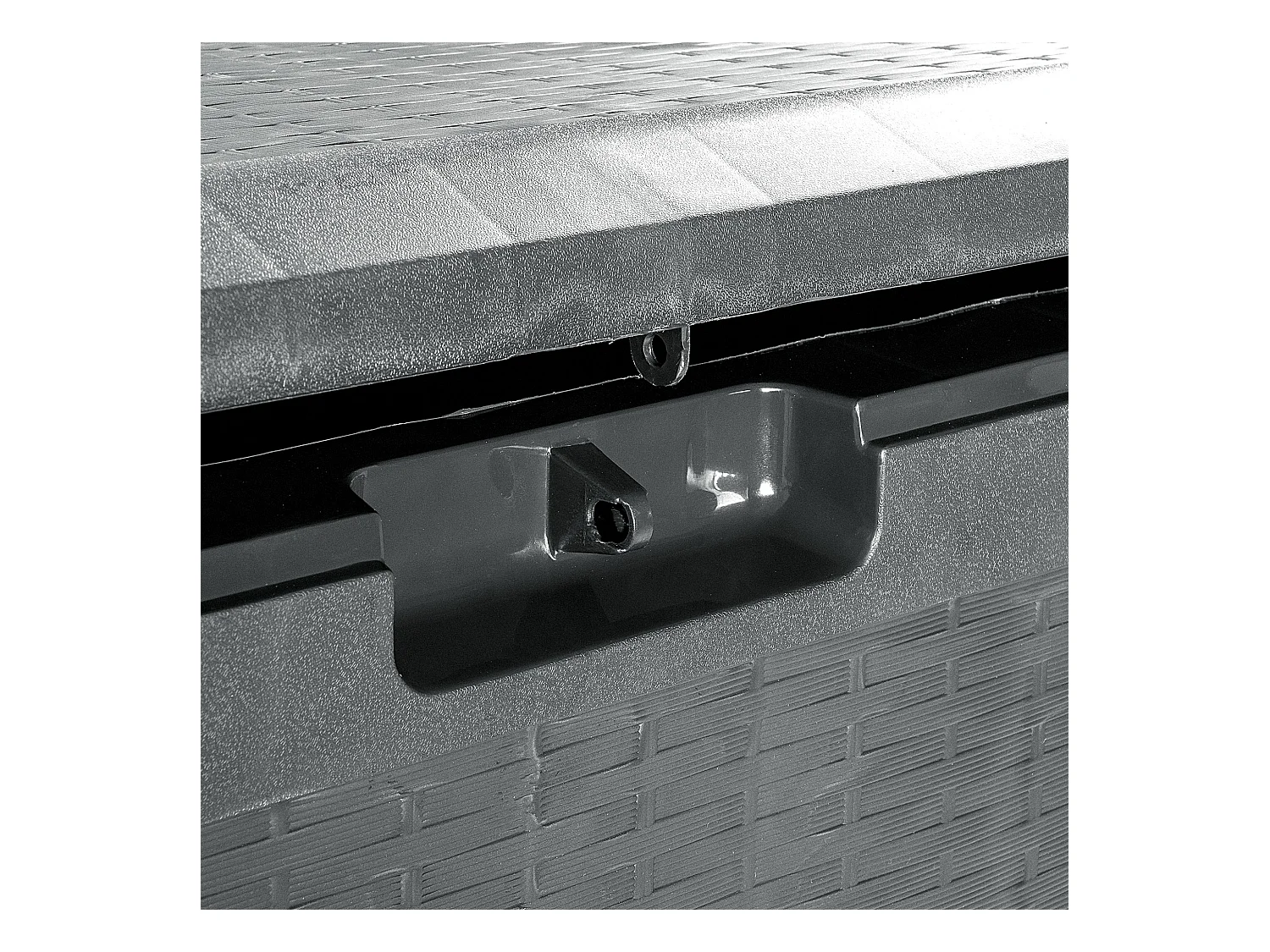 Coffre de jardin KADAX, 114 x 47 x 59,4 cm, coffre de rangement en plastique, 290 litres, avec poignées et fermeture (290 l, anthracite)