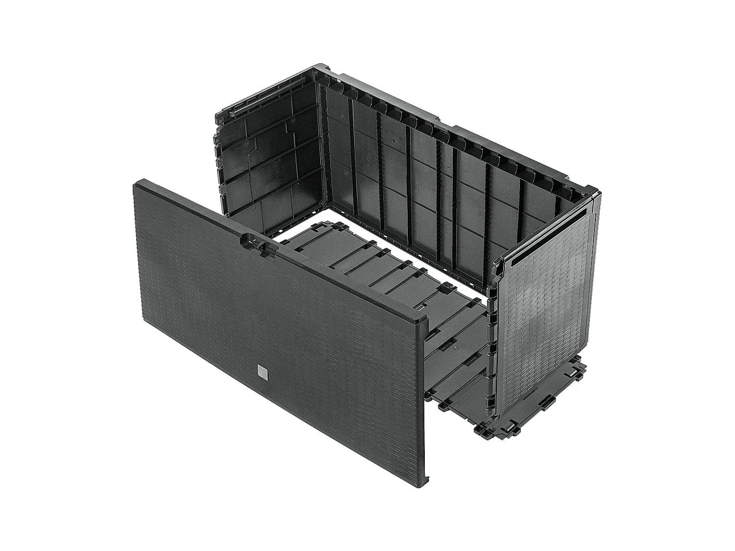 Coffre de jardin KADAX, 114 x 47 x 59,4 cm, coffre de rangement en plastique, 290 litres, avec poignées et fermeture (290 l, anthracite)