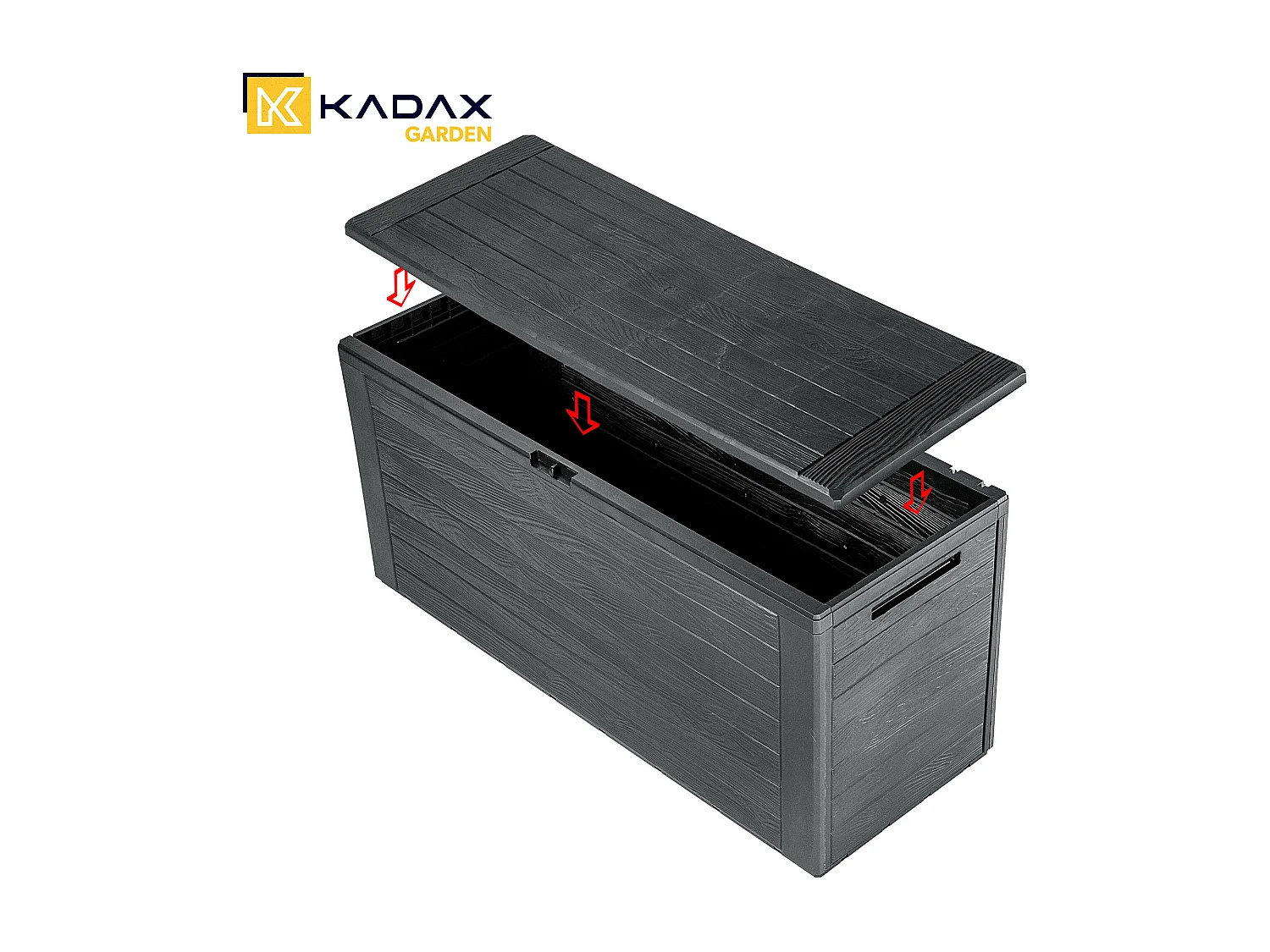 KADAX Skrzynia ogrodowa Grewena 280L, antracyt