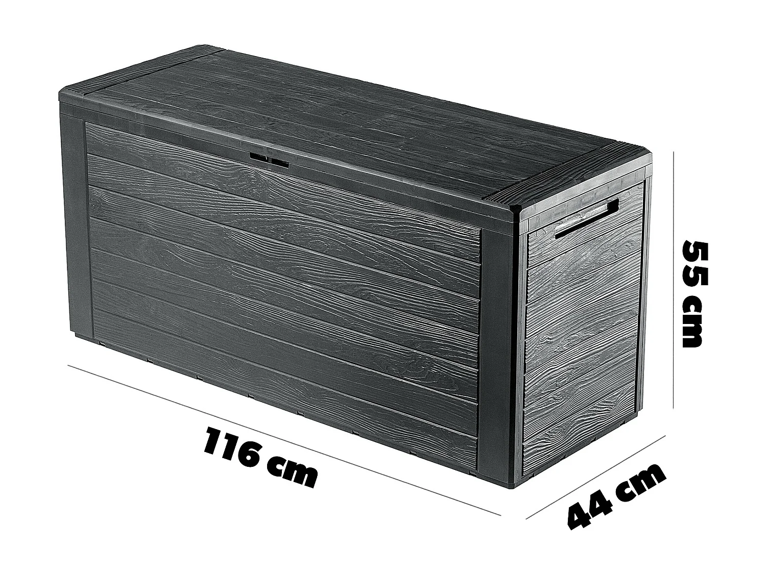 KADAX Coffre De Balcon De Jardin 280L Pour Balcon De Jardin Terrasse Anthracite