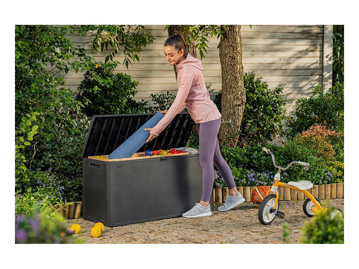 Balkonkasten für den Garten, Graphit, 280 l