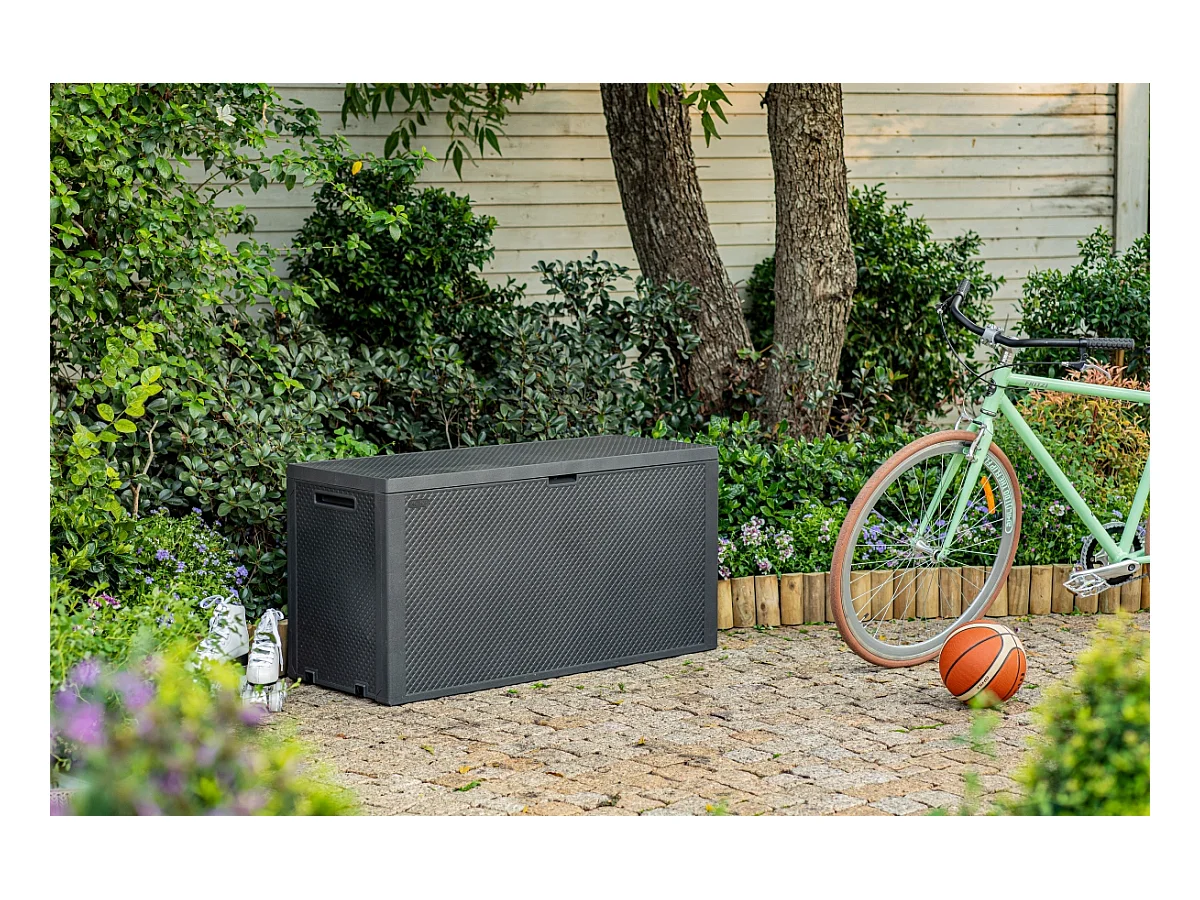 Balkonkasten für den Garten, Graphit, 280 l