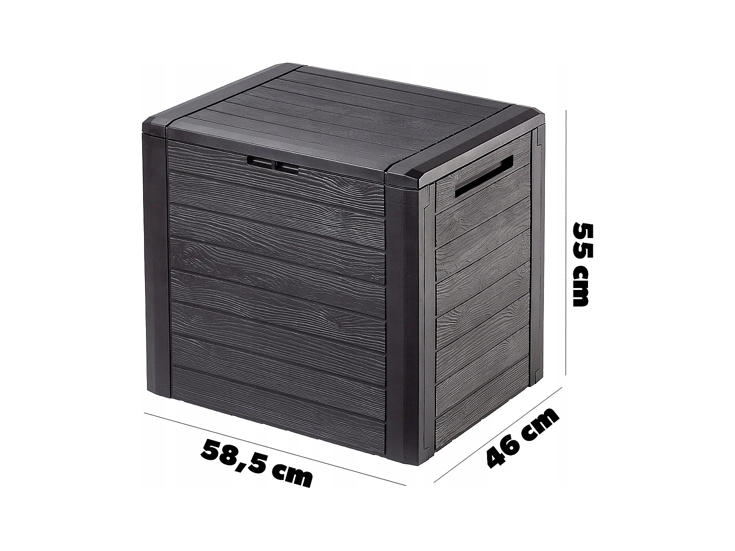 KADAX Skrzynia ogrodowa Grewena 140L, ciemny brąz