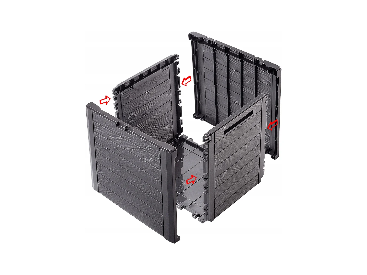 KADAX Skrzynia ogrodowa Grewena 140L, ciemny brąz