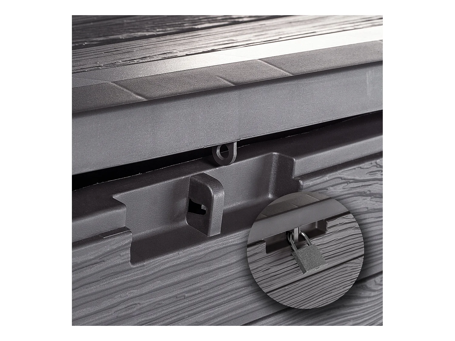 KADAX Skrzynia ogrodowa Grewena 140L, ciemny brąz