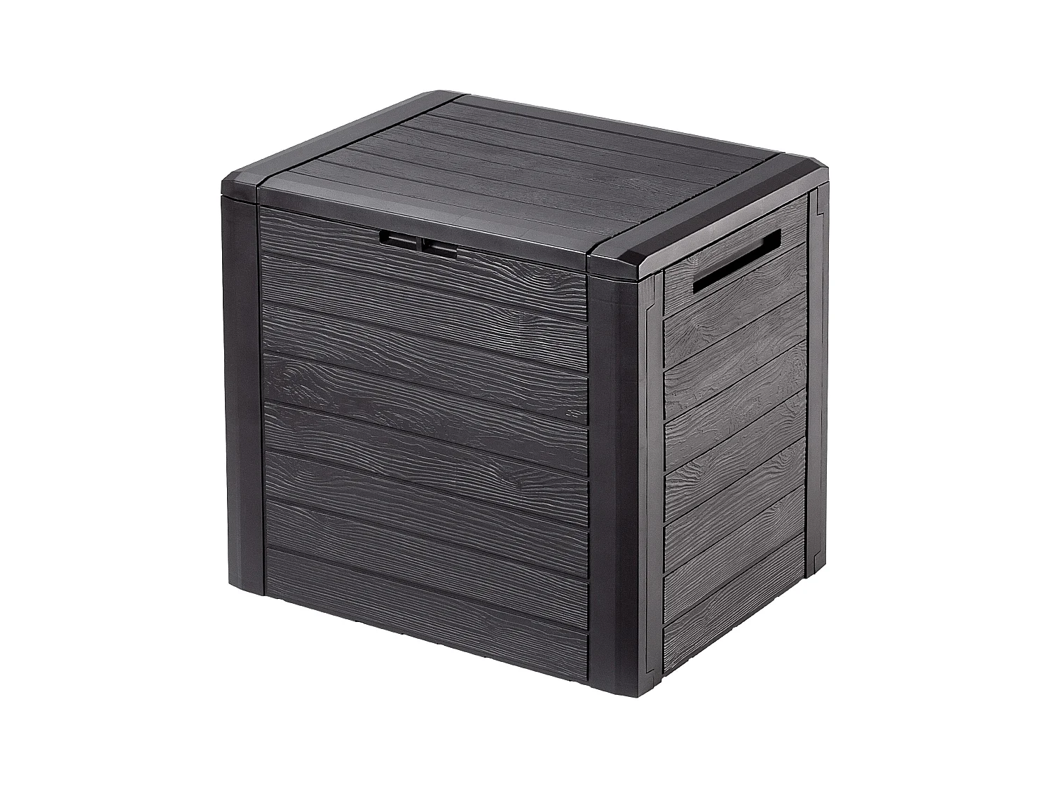 Coffre de jardin KADAX, coffre de rangement en plastique, coffre de jardin pour ranger coussins, jouets pour enfants et coussins d'assise (140 l, marron foncé)