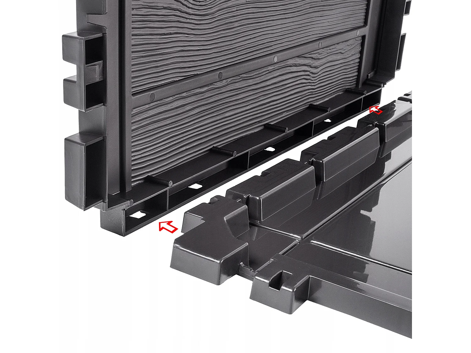 Coffre de jardin KADAX, coffre de rangement en plastique, coffre de jardin pour ranger coussins, jouets pour enfants et coussins d'assise (140 l, marron foncé)