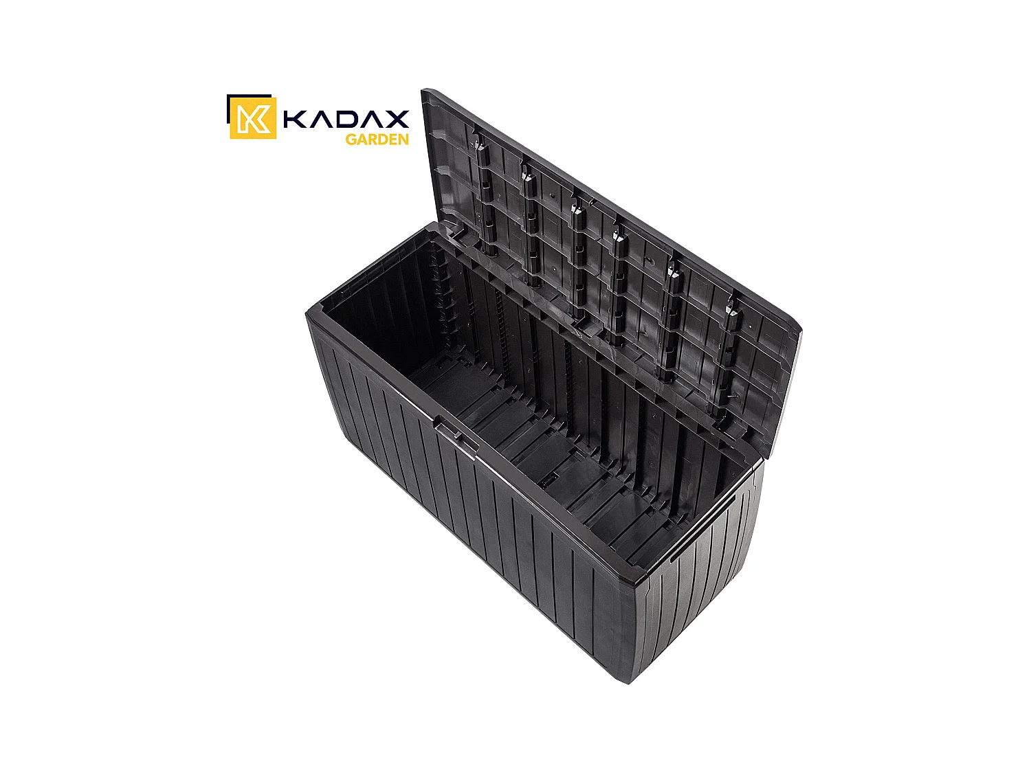 KADAX Box da giardino terrazza balcone 290 l marrone