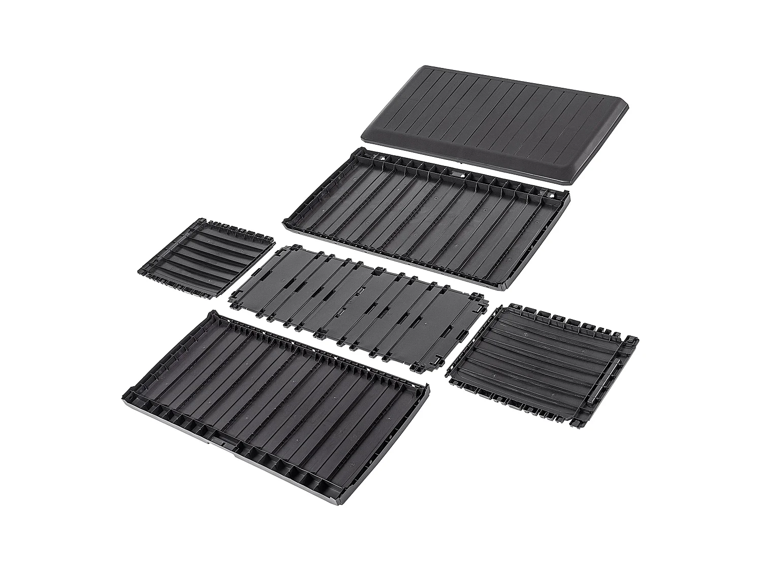 KADAX Box da giardino terrazza balcone 290 l marrone