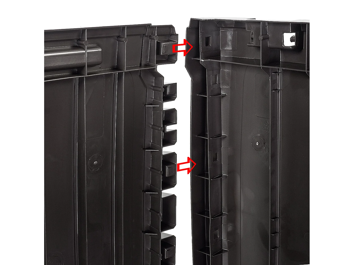 Coffre de jardin KADAX, 116,6 x 47 x 59,5 cm, coffre de rangement en plastique, coffre de jardin 290 l avec poignées et fermeture (290 l, marron foncé)