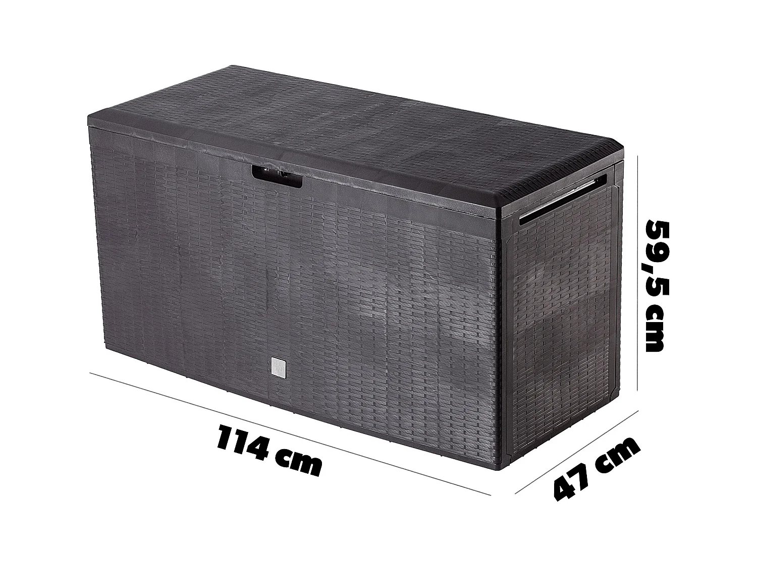 KADAX Baule da giardino per balcone 290 l per giardino balcone terrazza marrone