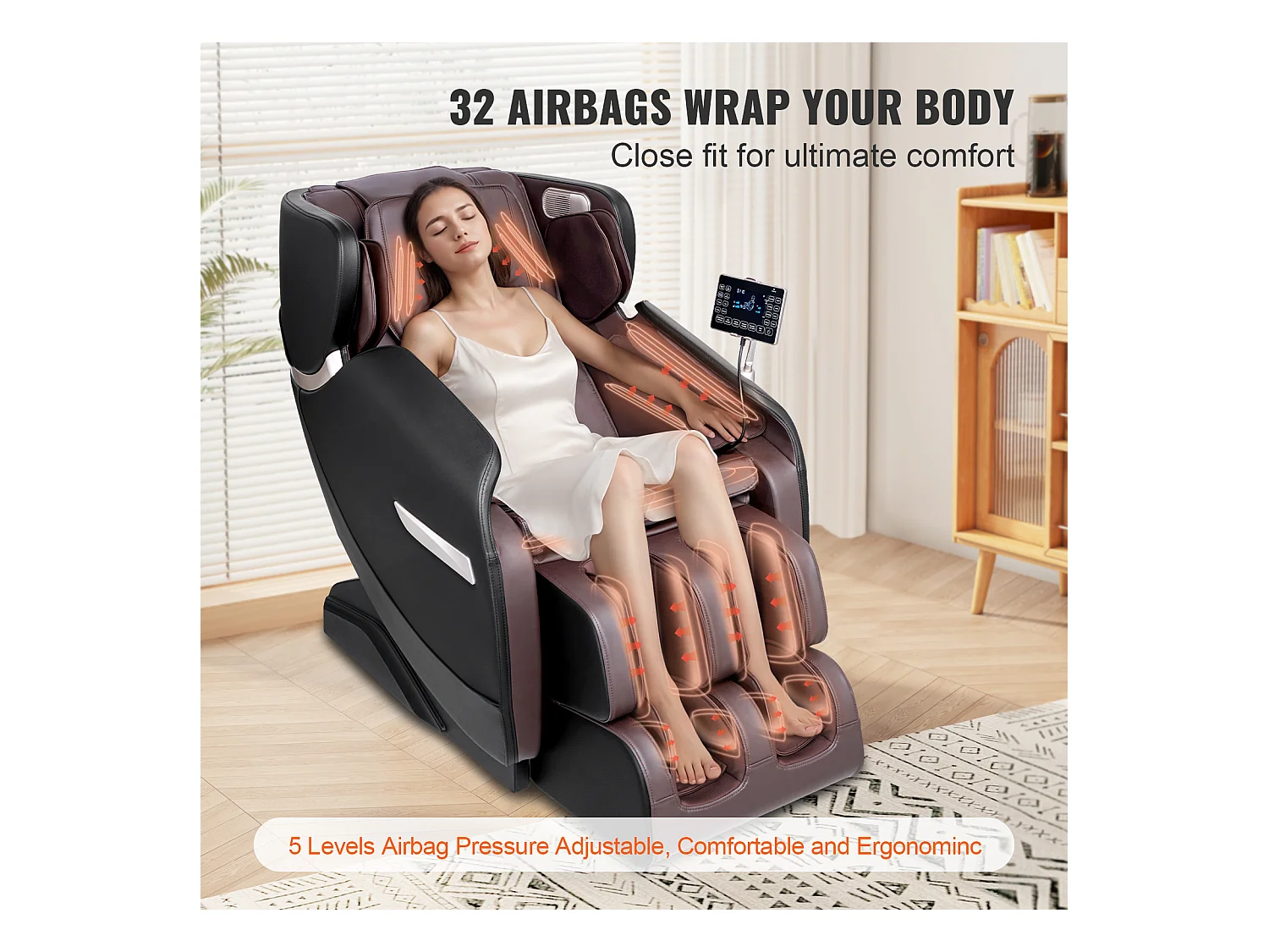 Fauteuil Massant Complet du Corps SucceBuy avec Gravité Zéro et 6 Modes pour un Confort et une Relaxation Suprêmes