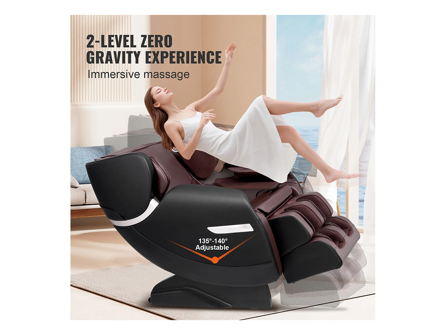 Fauteuil Massant Complet du Corps SucceBuy avec Gravité Zéro et 6 Modes pour un Confort et une Relaxation Suprêmes