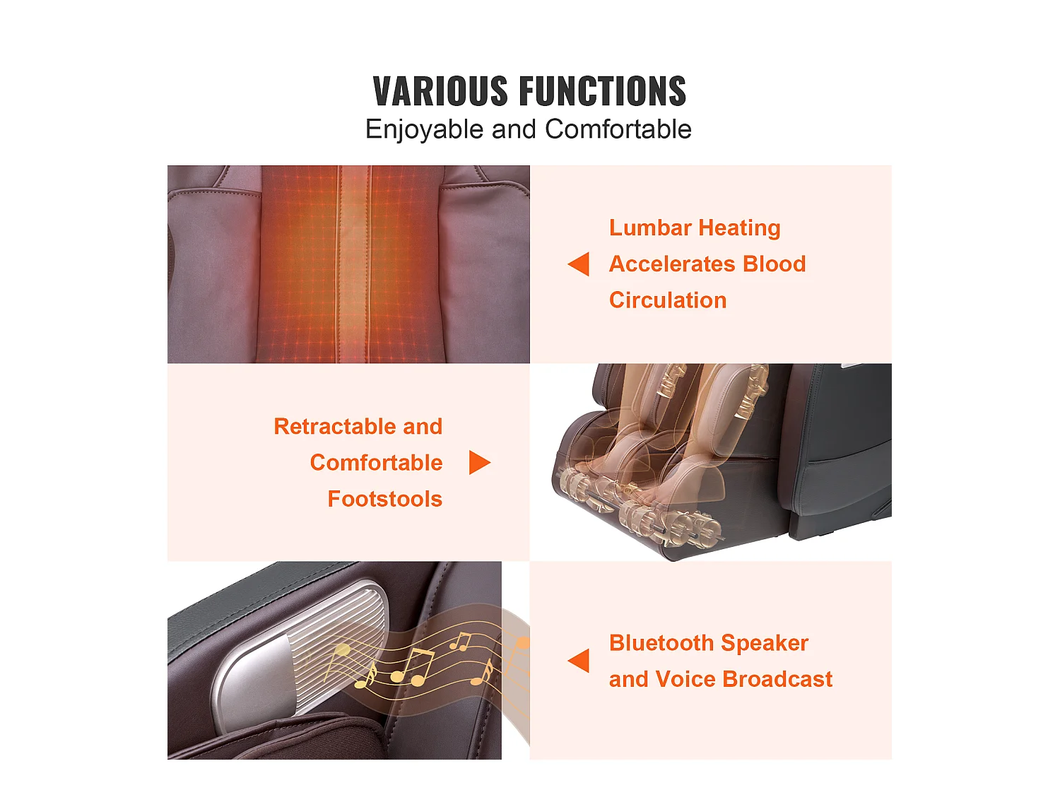 Fauteuil Massant Complet du Corps SucceBuy avec Gravité Zéro et 6 Modes pour un Confort et une Relaxation Suprêmes