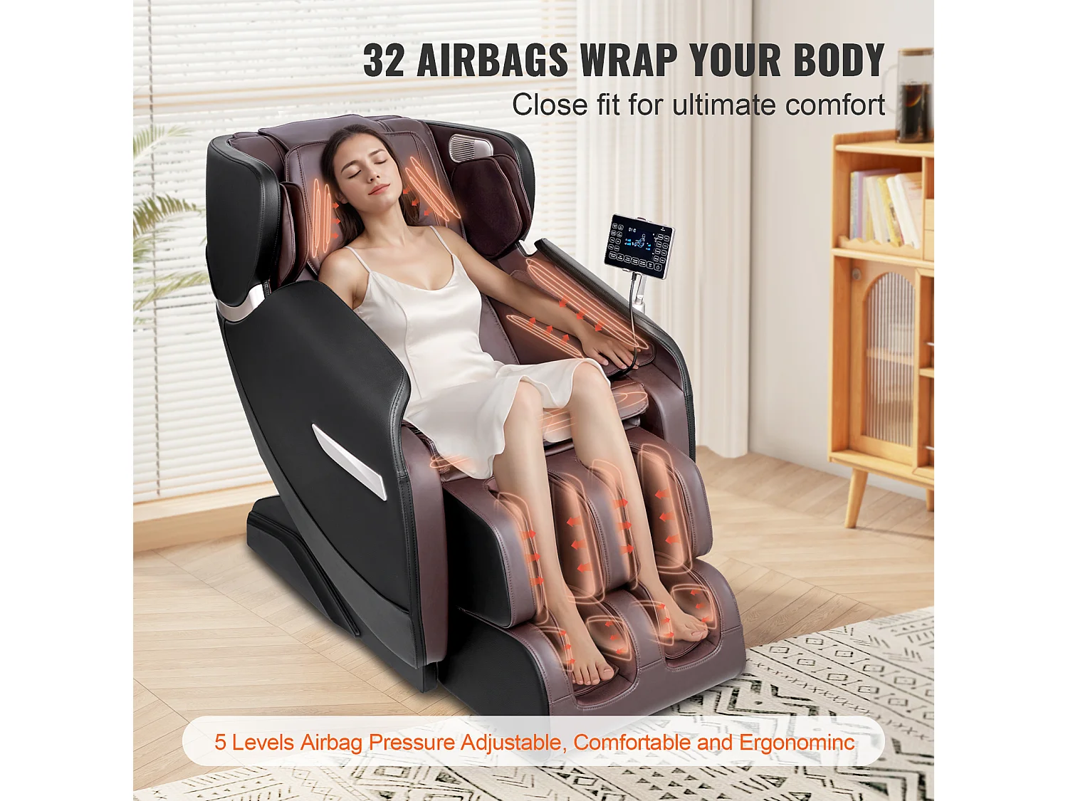 Fauteuil Massant Complet du Corps SucceBuy avec Gravité Zéro et 6 Modes pour un Confort et une Relaxation Suprêmes