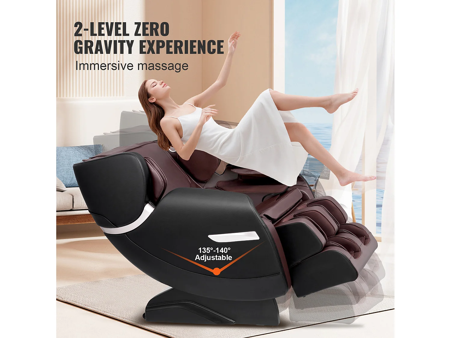 Fauteuil Massant Complet du Corps SucceBuy avec Gravité Zéro et 6 Modes pour un Confort et une Relaxation Suprêmes