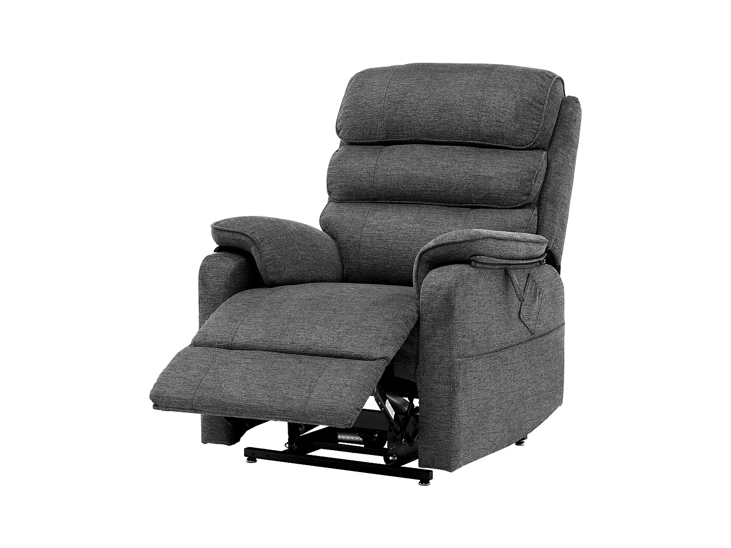 Fauteuil de Massage Électrique SucceBuy, Fauteuil Inclinable, Taille M, Gris Foncé, pour Personnes Âgées, Chauffant et Massant
