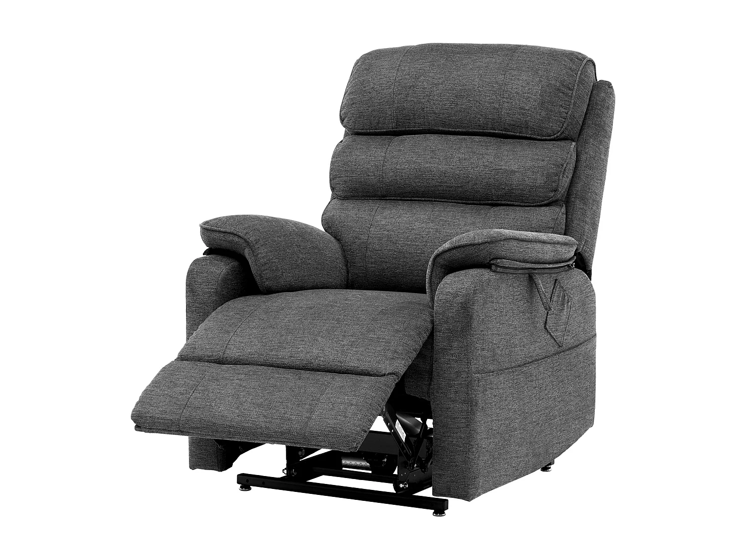 Fauteuil de Massage Électrique SucceBuy, Fauteuil Inclinable, Taille M, Gris Foncé, pour Personnes Âgées, Chauffant et Massant