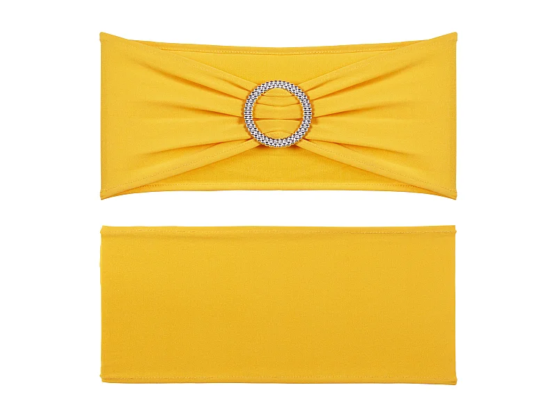 Stoelhoezen SucceBuy, 50 Stuks Uitbreidbare Gouden Stoelhoezen, voor de Decoratie van Bruiloftstoelen, Feeststoelen en Meer