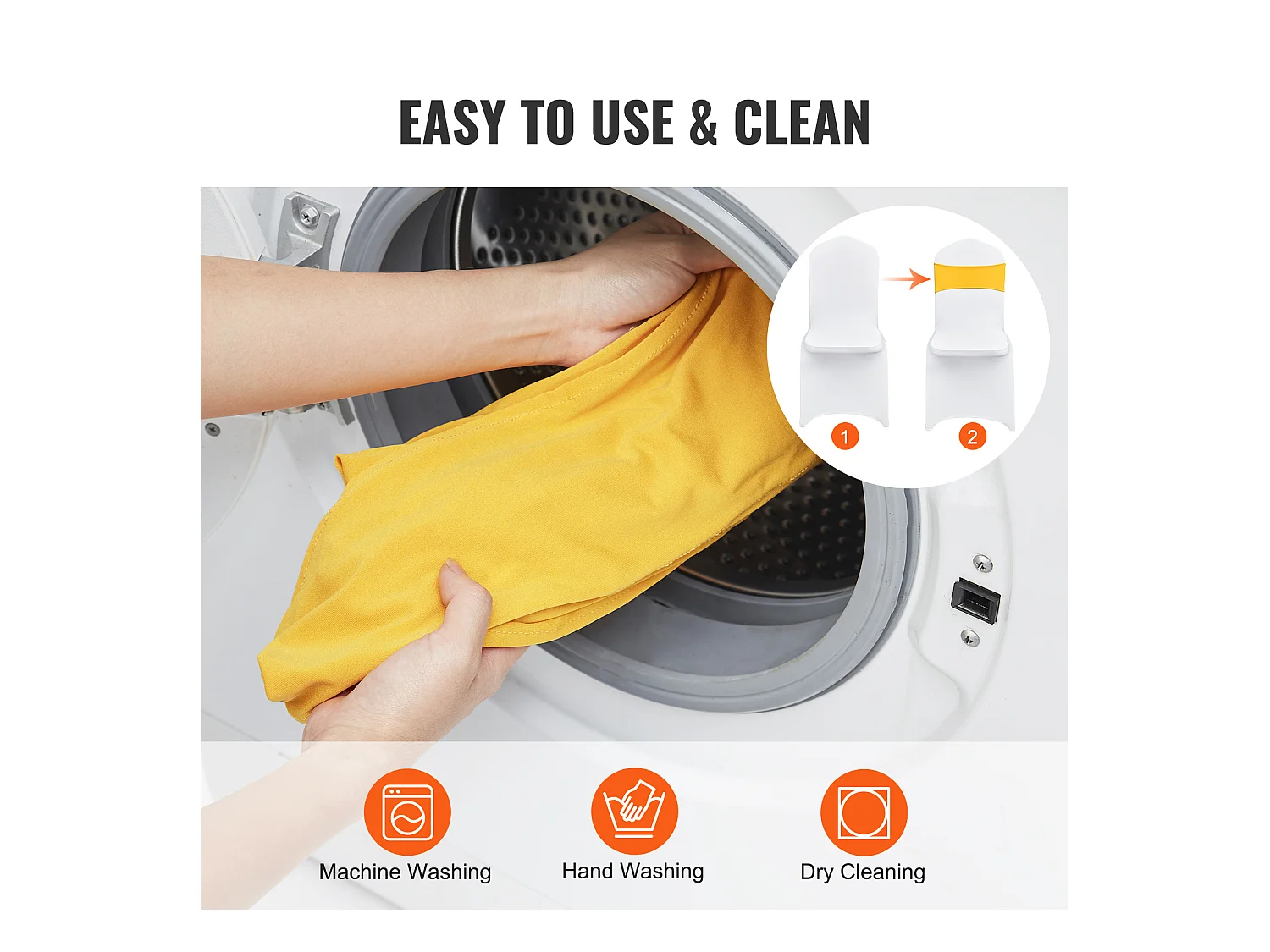 Housse de Chaise SucceBuy, 50 Pcs de Housse de Chaise Extensible Dorée, pour la Décoration de Chaise de Mariage, de Fête et Plus Encore