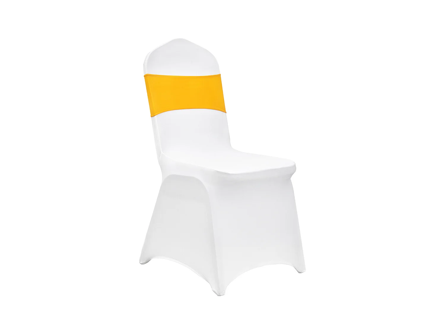 Housse de Chaise SucceBuy 30 pcs, Or et Blanc, de Chaise Pliantes avec Ceintures pour Fête et Mariage
