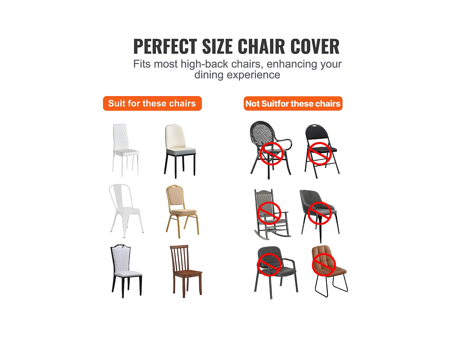 Housse de Chaise SucceBuy, 50 Pcs, Blanc Ivoire, Housses de Chaise Pliantes en Élasthanne Extensible, pour Diverses Occasions Comme les Mariages et les Fêtes