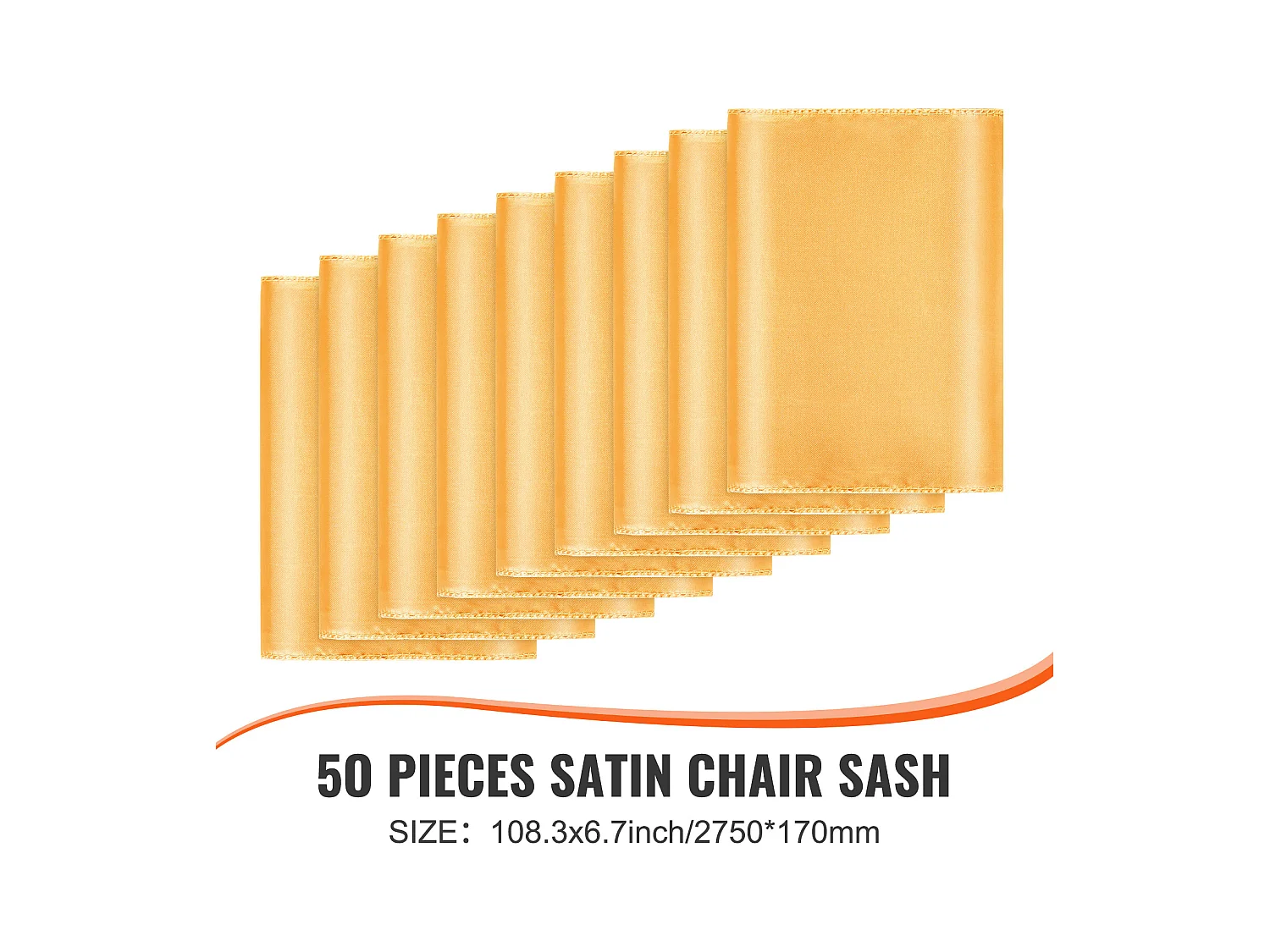 Housse de Chaise SucceBuy, 50 Pcs, Doré, Housse de Chaise avec Bandes Élastiques, pour la Décoration de Chaise de Mariage