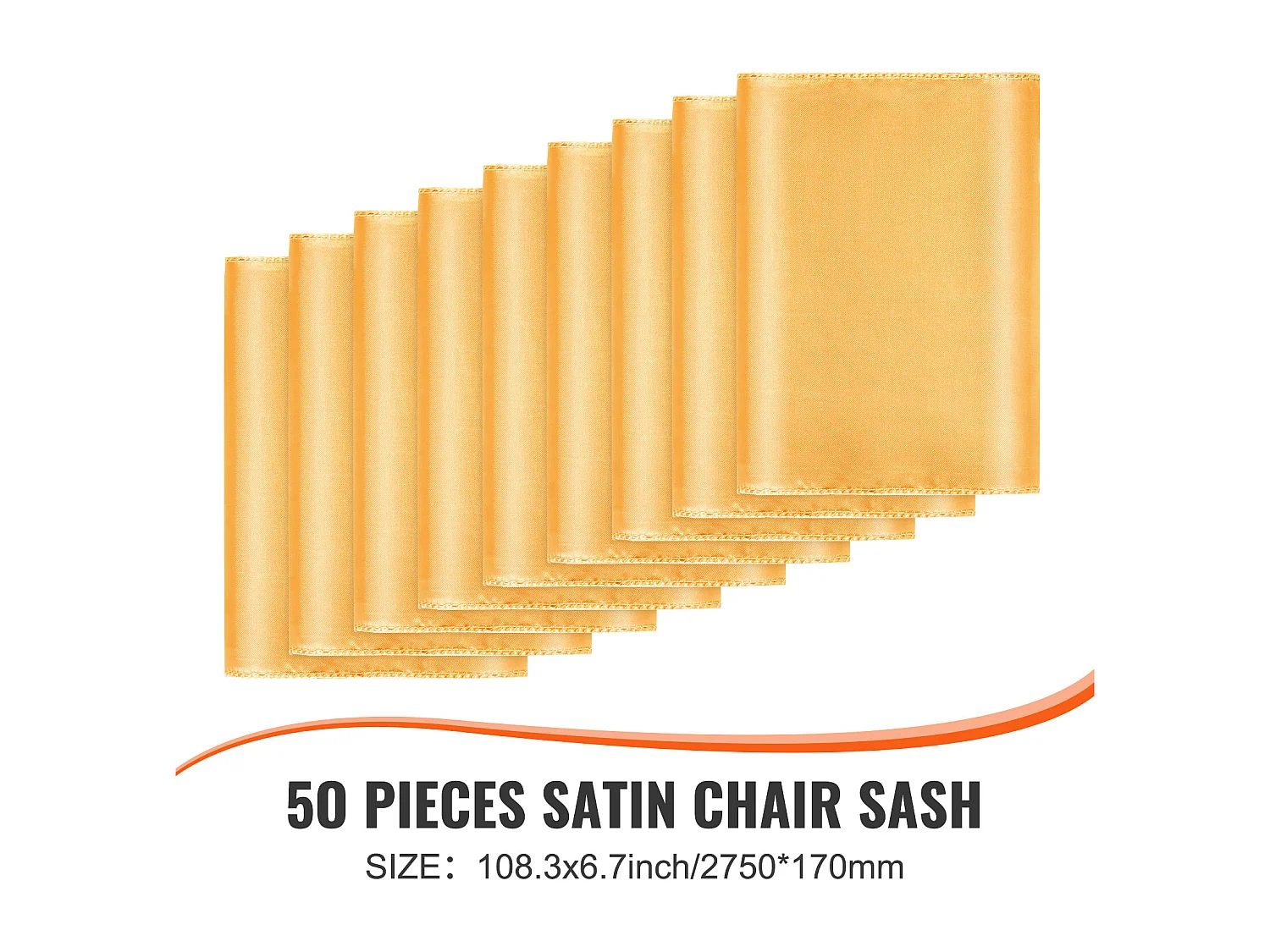 Housse de Chaise SucceBuy, 50 Pcs, Doré, Housse de Chaise avec Bandes Élastiques, pour la Décoration de Chaise de Mariage