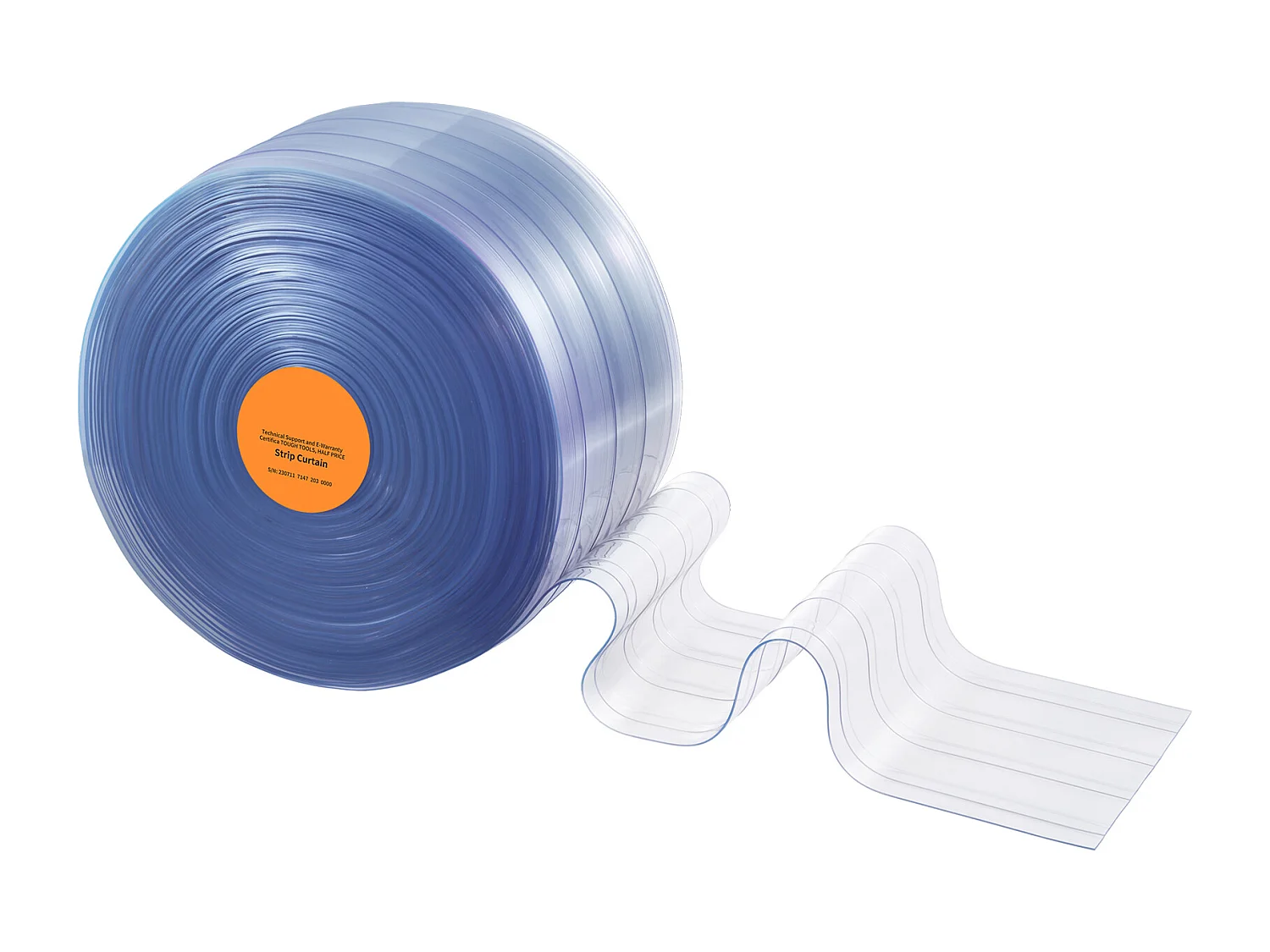 Zasłona Drzwiowa Paskowa SucceBuy Zasłona Paskowa, Żebrowana Zasłona Drzwiowa z PVC, Rolka 4572 cm x 20 cm, do Chłodziarki, Zamrażarka, Plastik