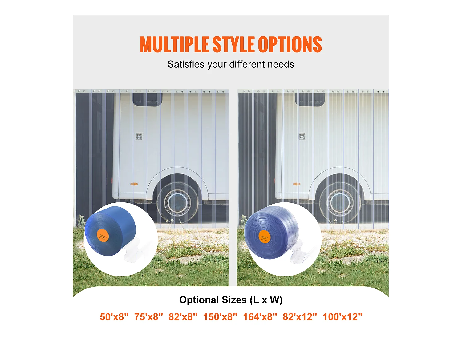 Zasłona Drzwiowa Paskowa SucceBuy PVC Strip Curtain do Drzwi Lodówki 4572 x 20 cm Przezroczysta Rolka Plastikowa do Zamrażarki