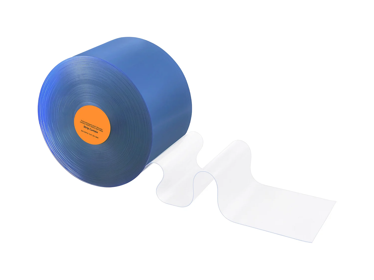 Cortina de Porta de Tira SucceBuy Cortina de Tiras de PVC para Porta de Frigorífico, 2500 x 20 cm, Plástico Transparente para Congelador