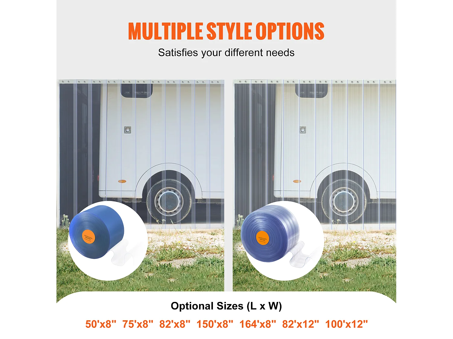 Strokendeurgordijn SucceBuy PVC Strokengordijn voor Koelkastdeur 2500 x 30.5 cm Doorzichtige Plastic Vriesrol