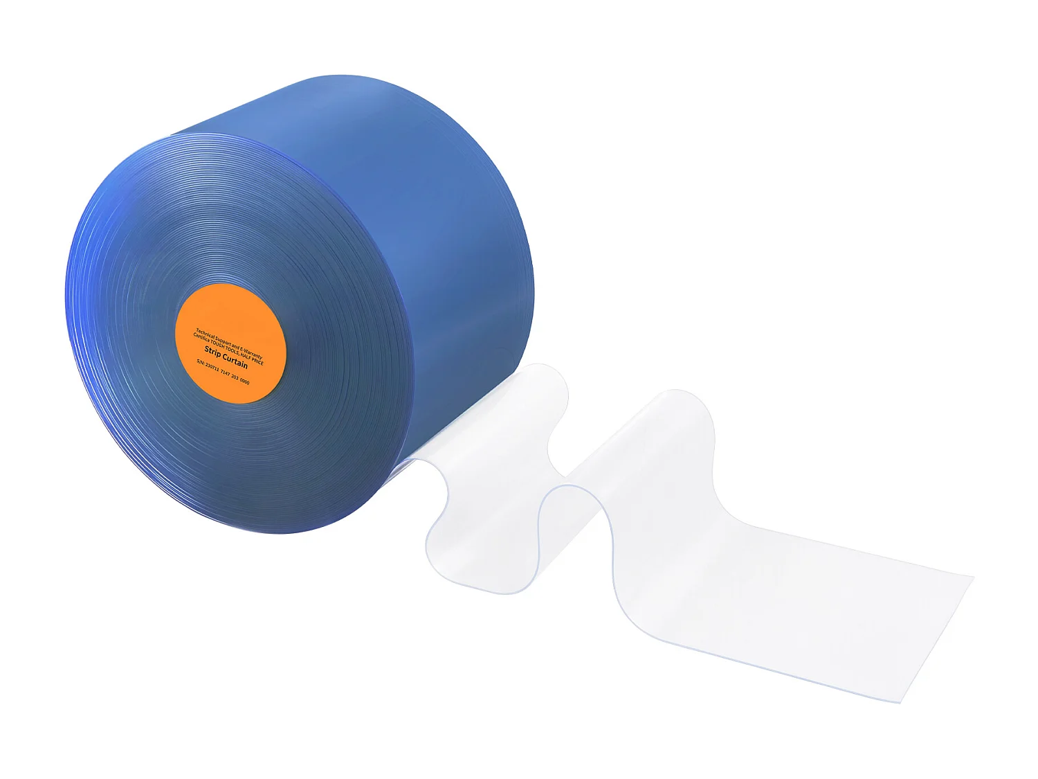 Strokendeurgordijn SucceBuy PVC Strokengordijn voor Koelkastdeur 2500 x 30.5 cm Doorzichtige Plastic Vriesrol